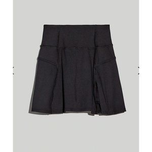 Madewell $60 Flex-Side Slit Skirt Black Size M NJ136
